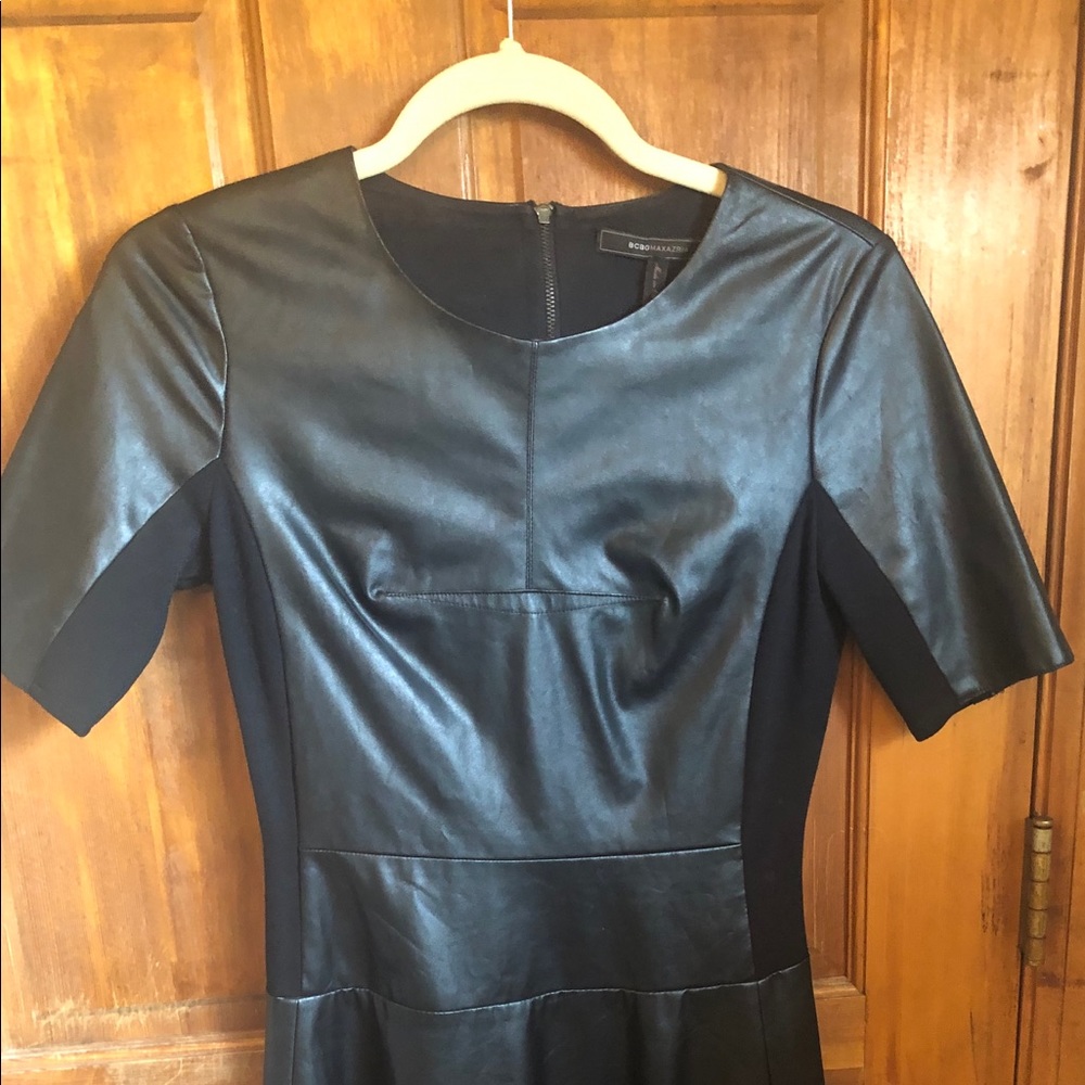 BCBG Size 2 Pleather Dress. Barely worn
